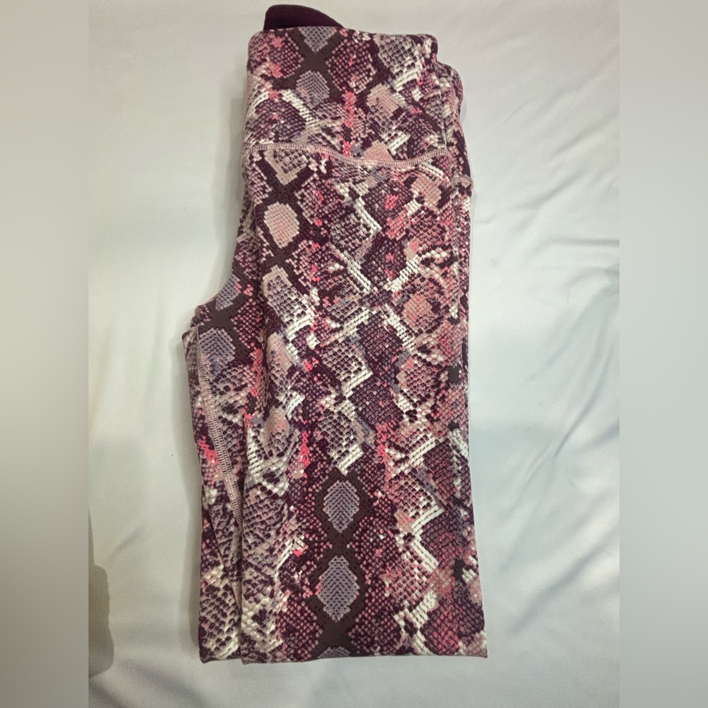 Victoria's Secret Pink & Brown Snake-Print Leggings